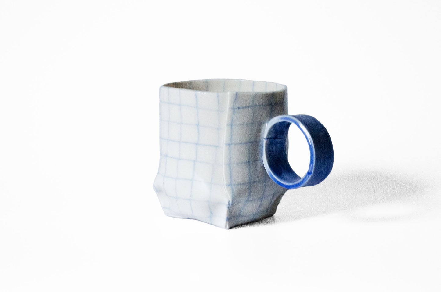 Nerikomi Check Pattern Origami Mug