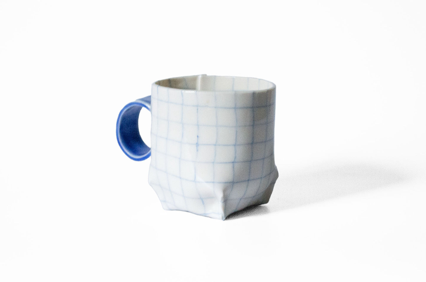 Nerikomi Check Pattern Origami Mug