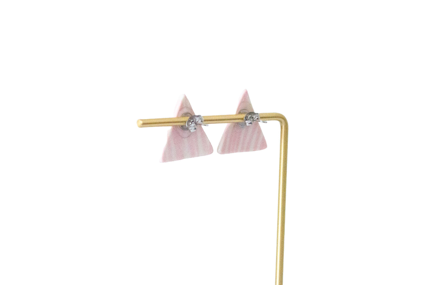 Pink Triangle Nerikomi Porcelain Earrings