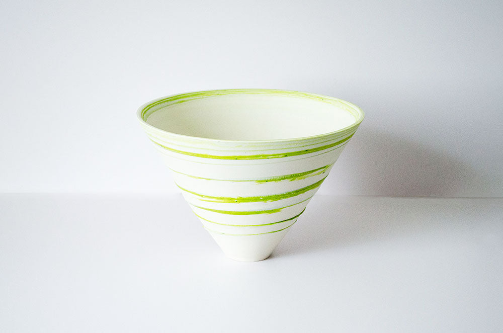 Lime Green Glaze Nerikomi Bowl