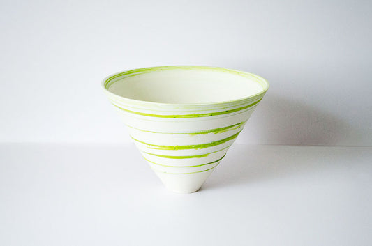Lime Green Glaze Nerikomi Bowl