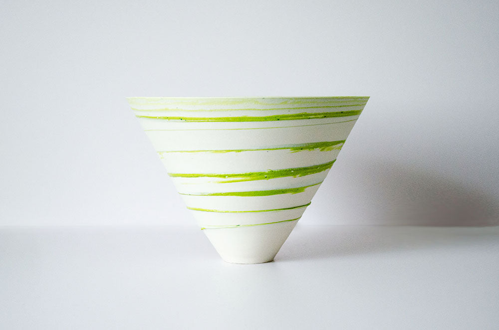 Lime Green Glaze Nerikomi Bowl