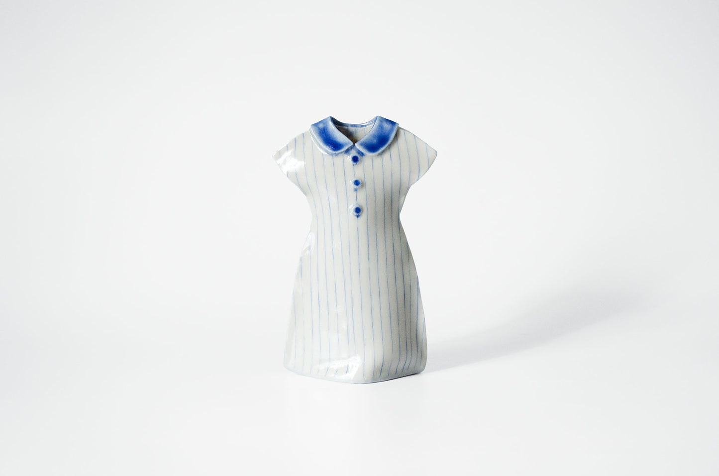 Nerikomi Porcelain Dress Shape Bud Vase
