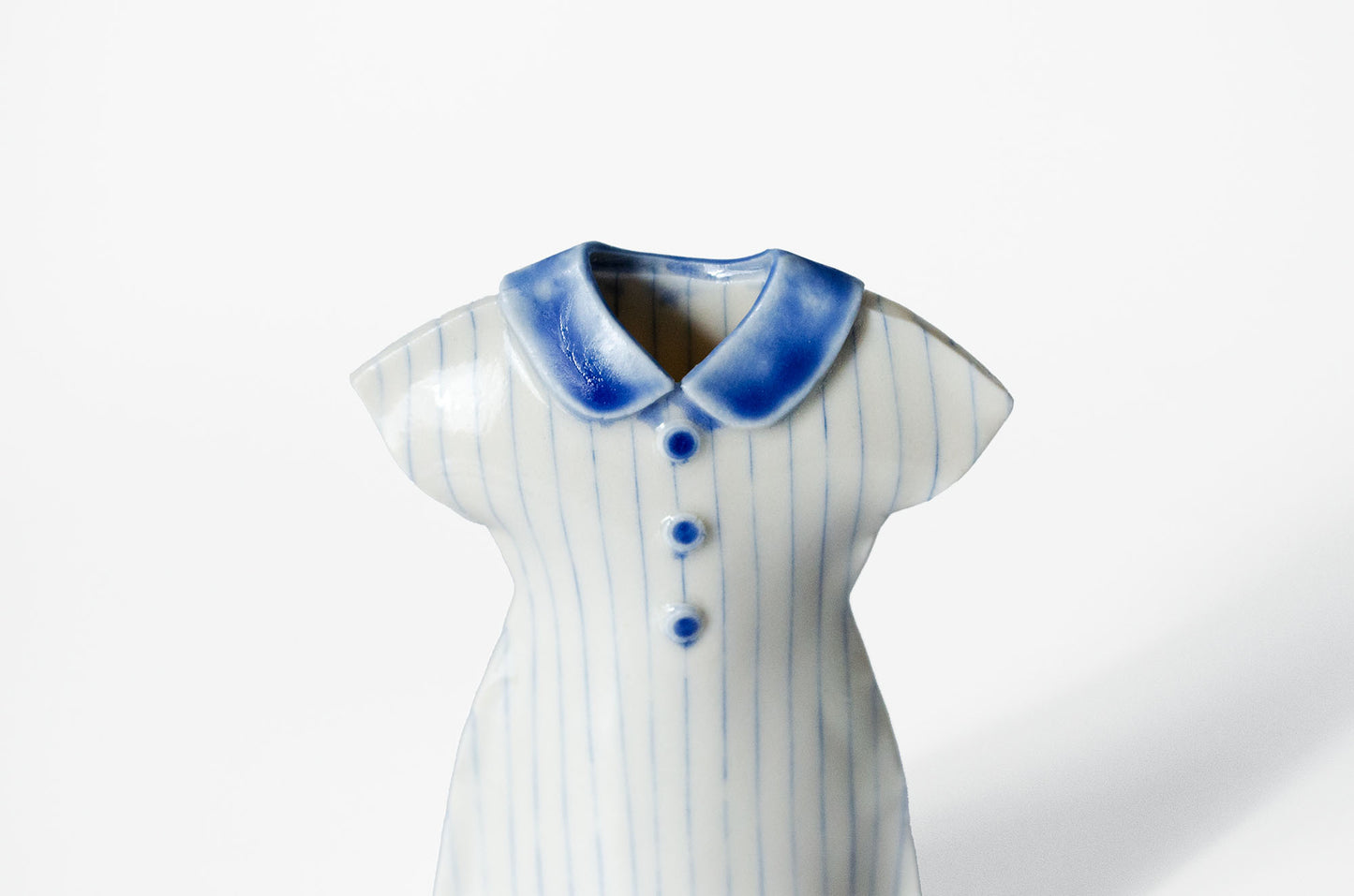 Nerikomi Porcelain Dress Shape Bud Vase