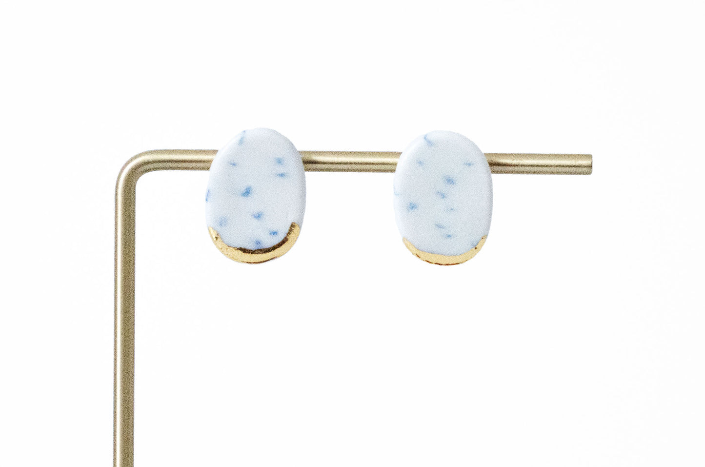 Gilded Nerikomi Porcelain Earrings