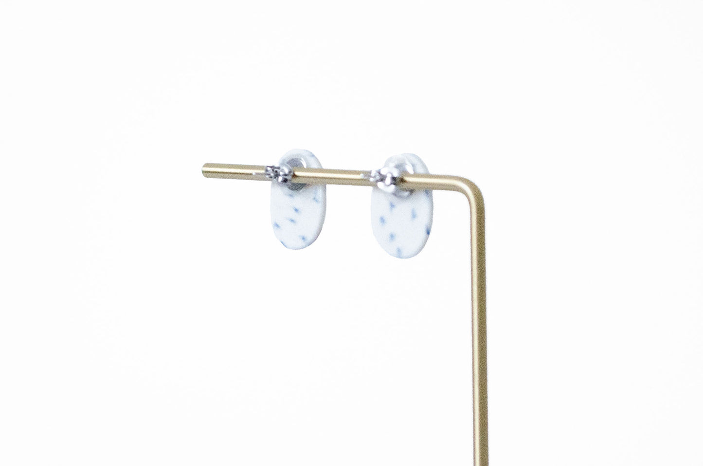 Gilded Nerikomi Porcelain Earrings
