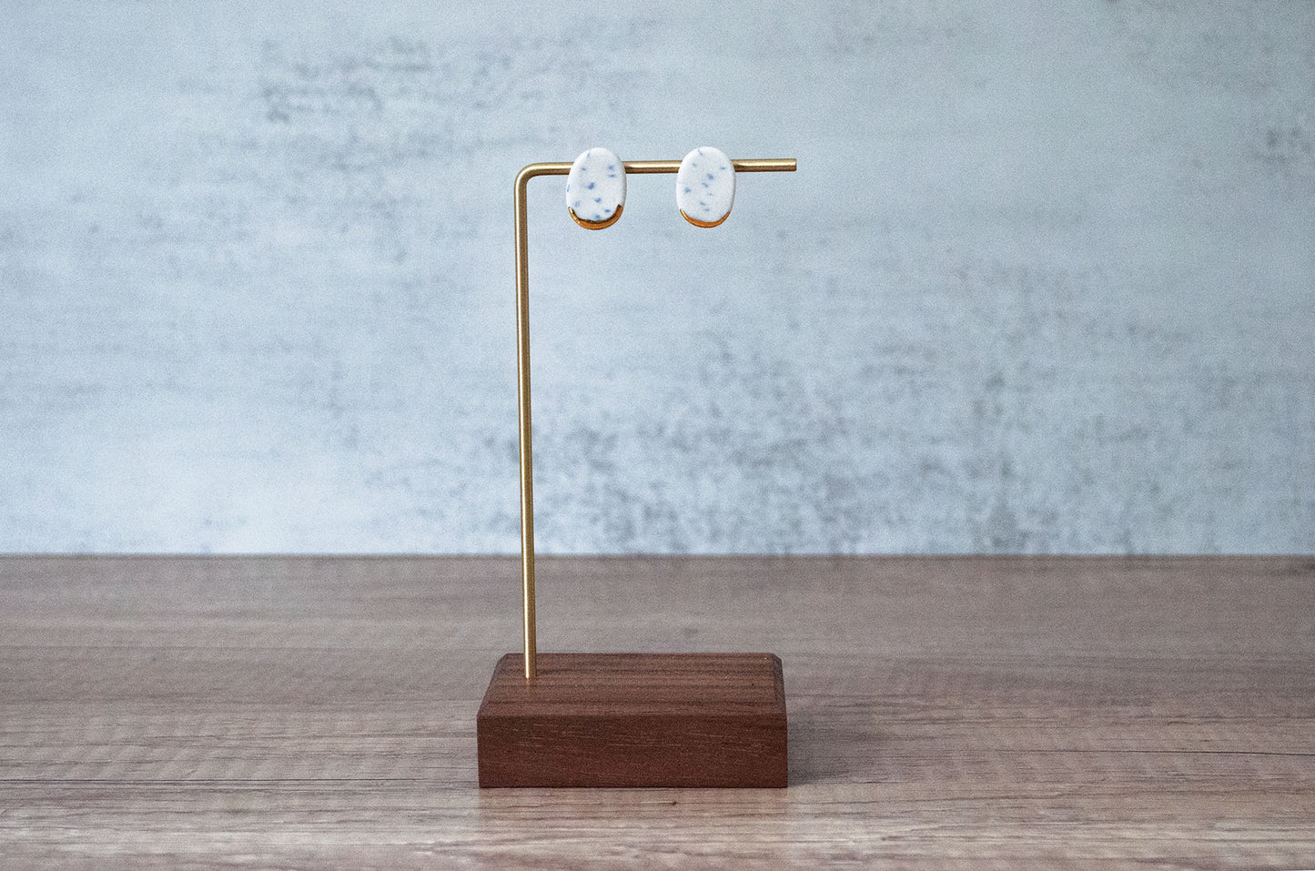 Gilded Nerikomi Porcelain Earrings
