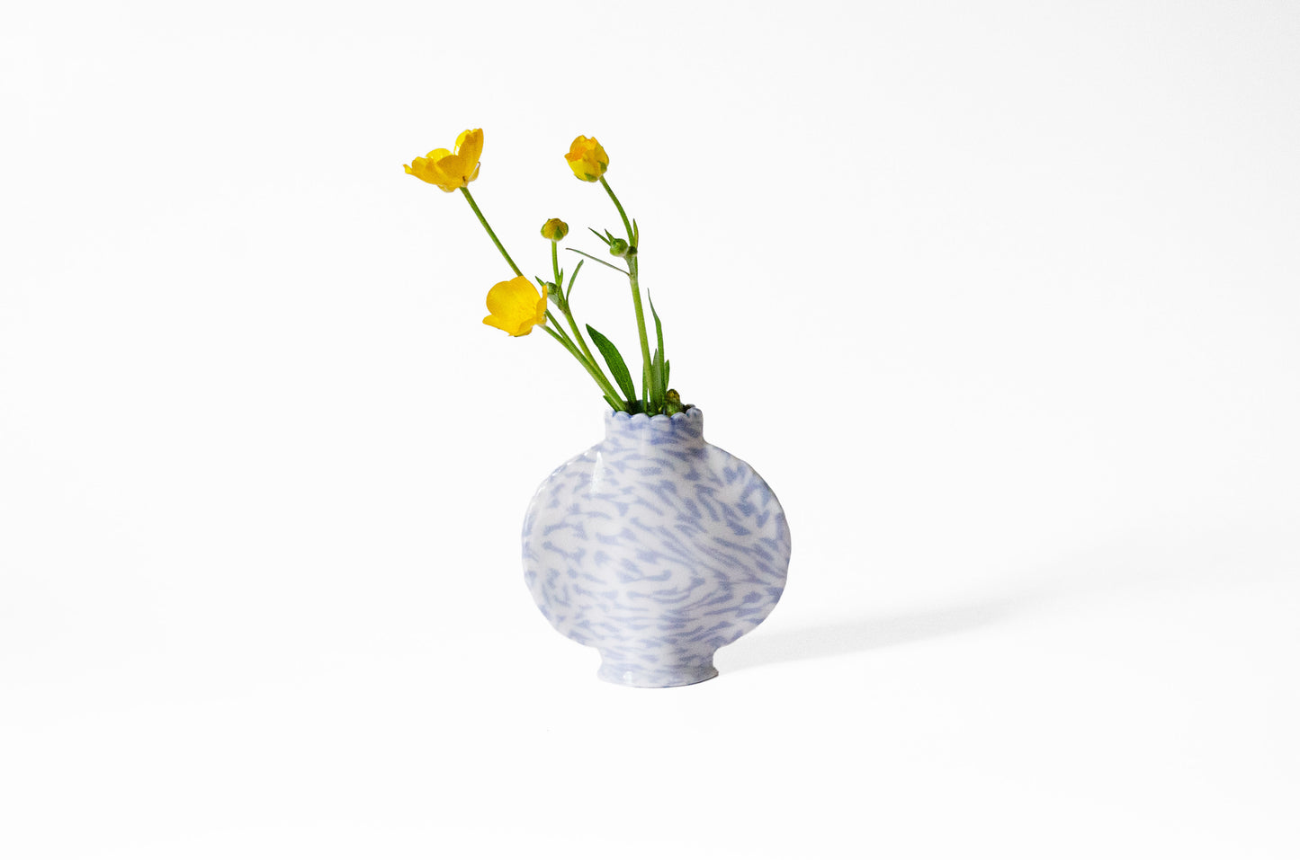 Small Nerikomi Floral Bud Vase