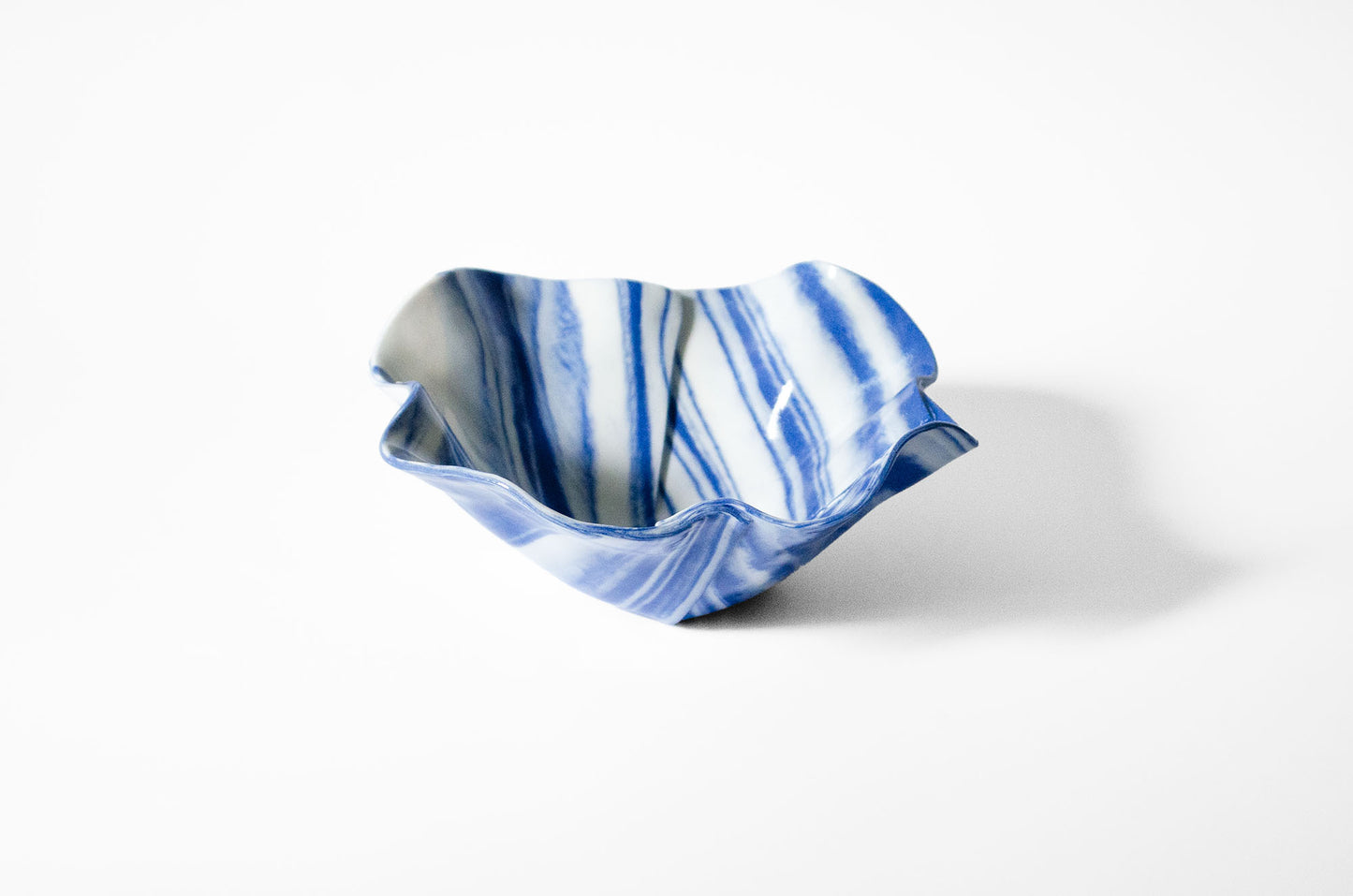 Origami Pottery Neriage Ruffle Bowl