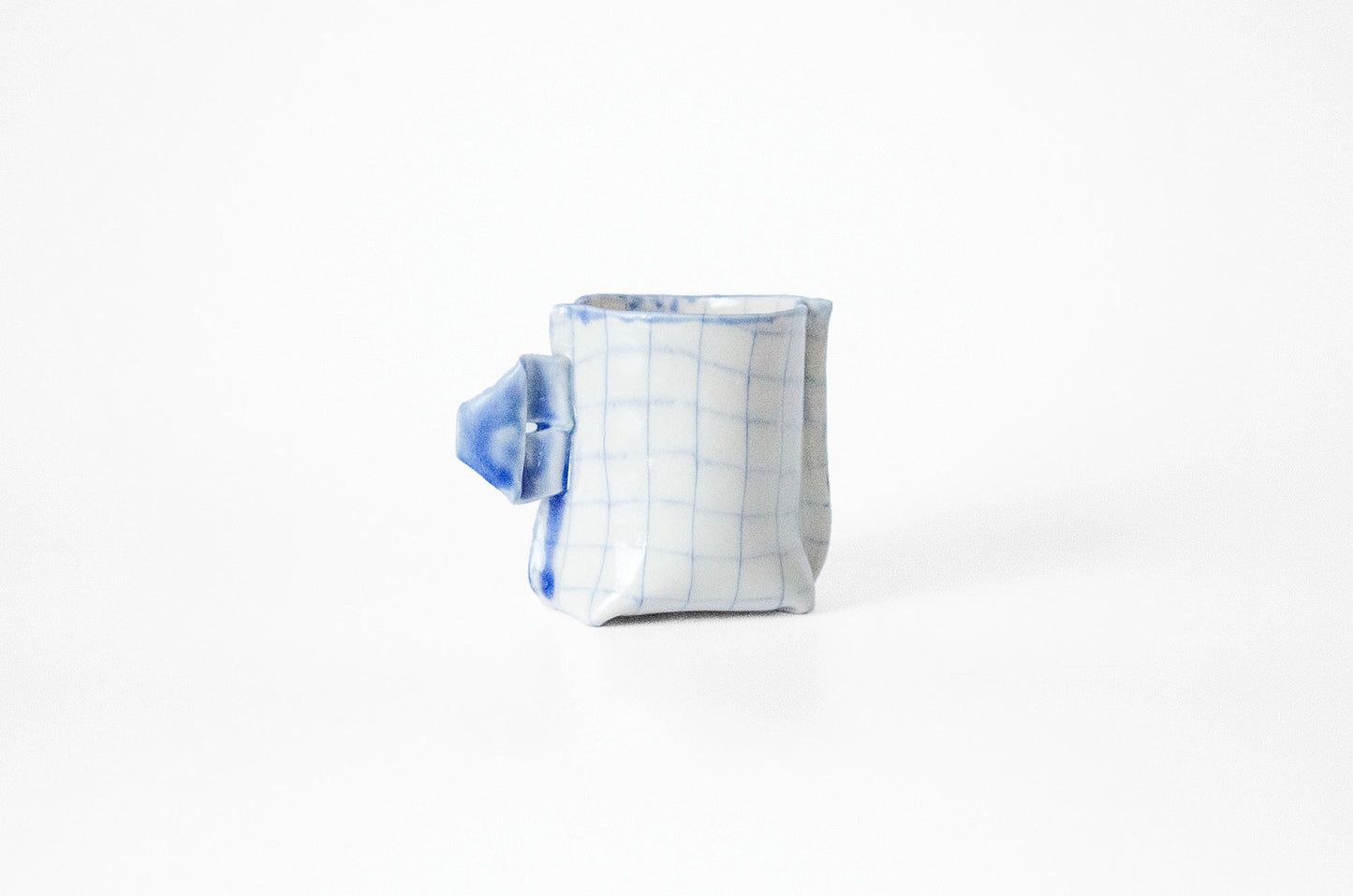 Nerikomi Check Pattern Origami Teacup