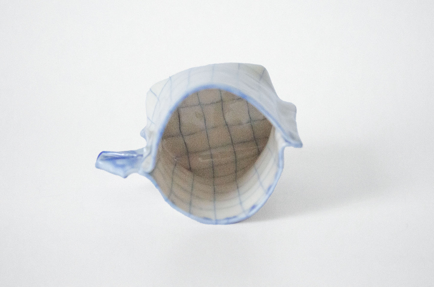 Nerikomi Check Pattern Origami Teacup