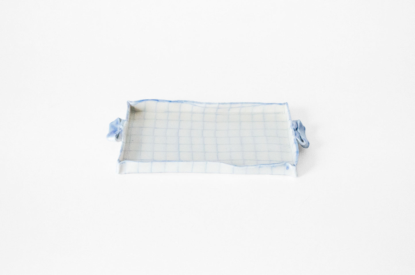 Nerikomi Check Pattern Origami Tea Plate