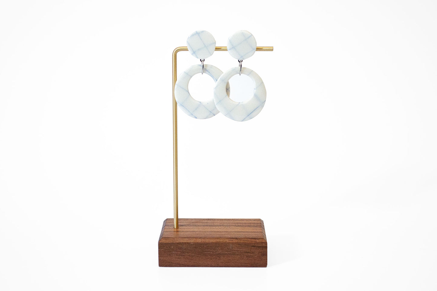 Nerikomi Crescent Hoop Earrings