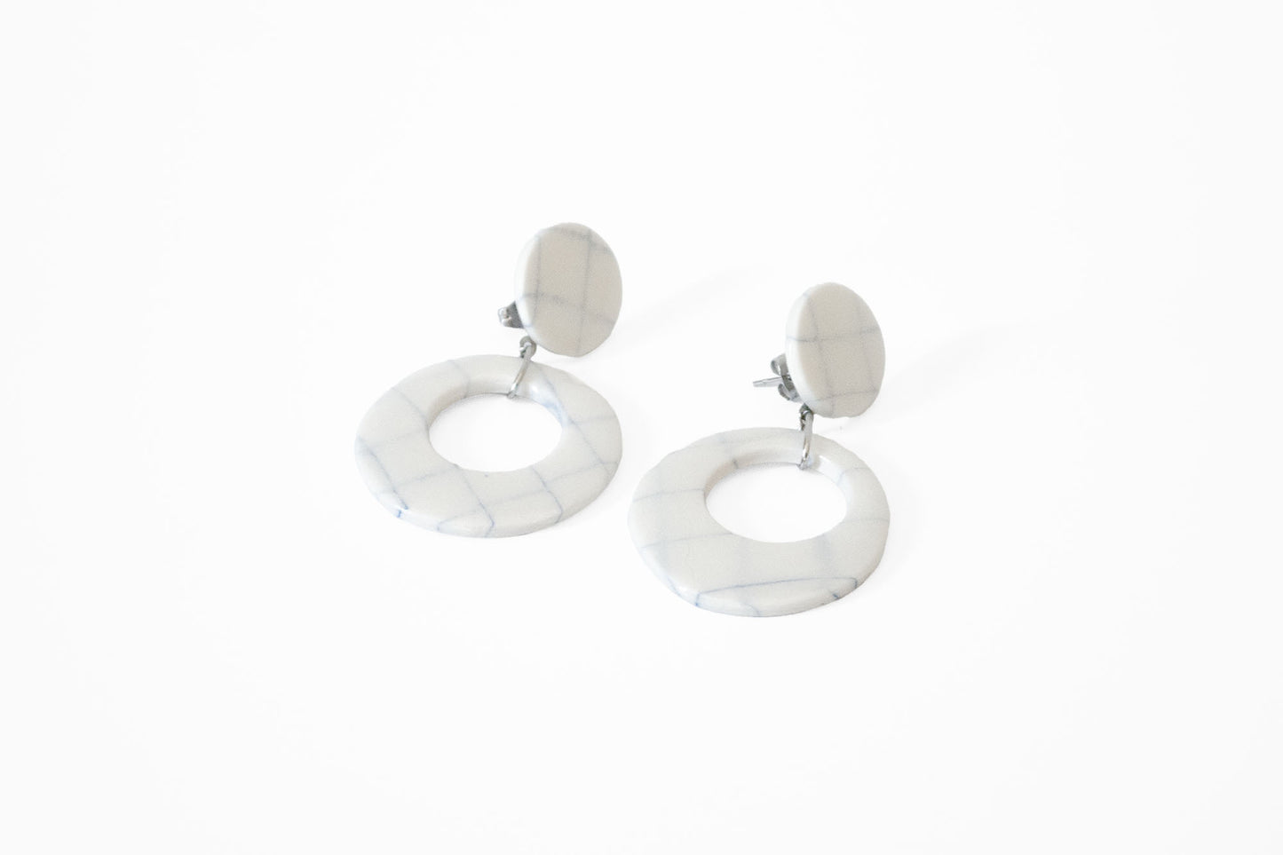 Nerikomi Crescent Hoop Earrings