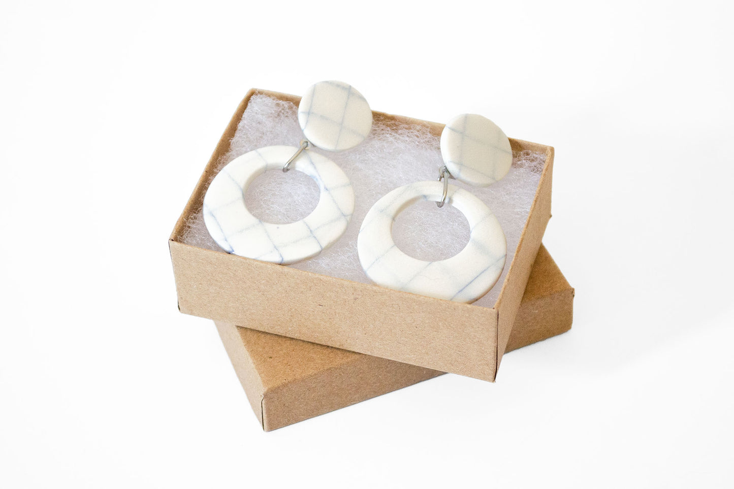 Nerikomi Crescent Hoop Earrings
