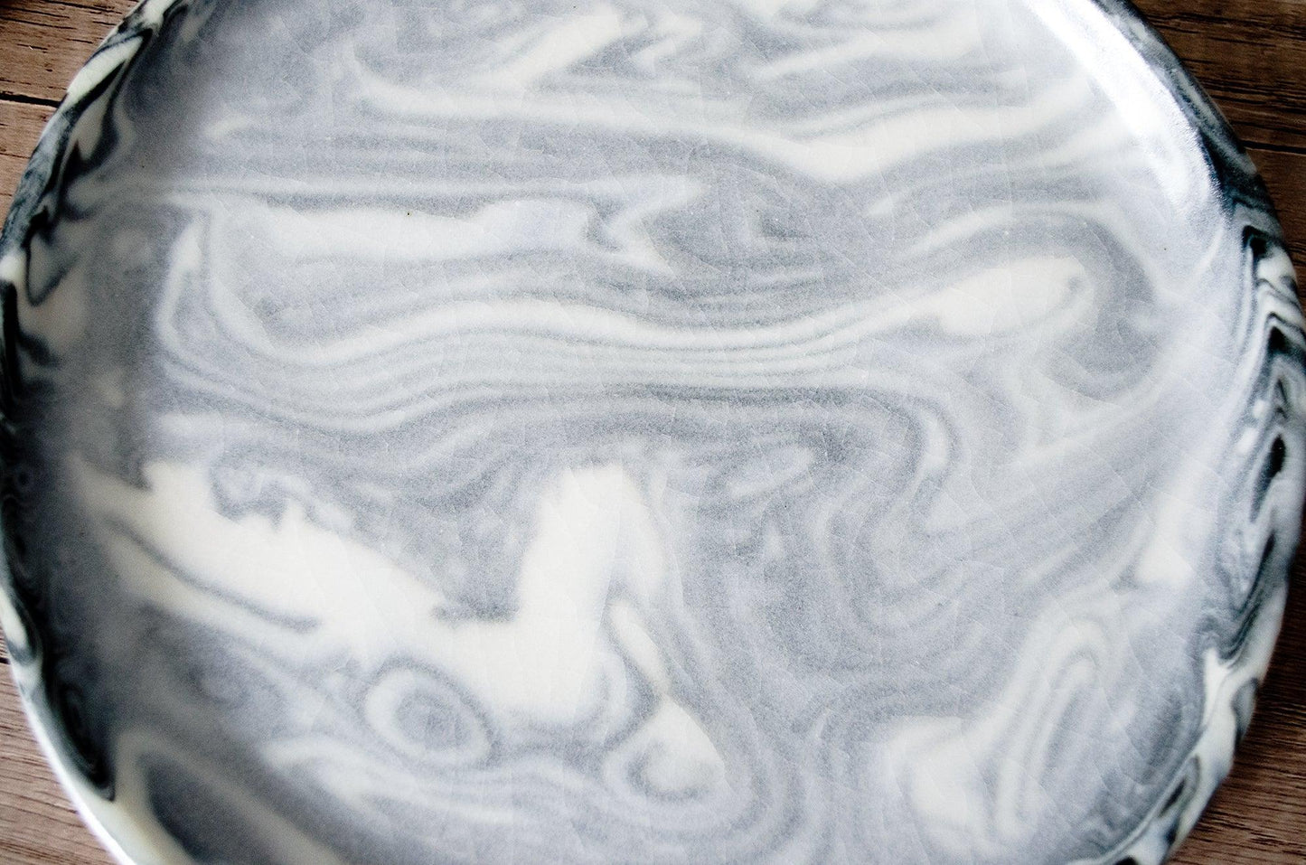 Nerikomi Plate Saori M Stoneware