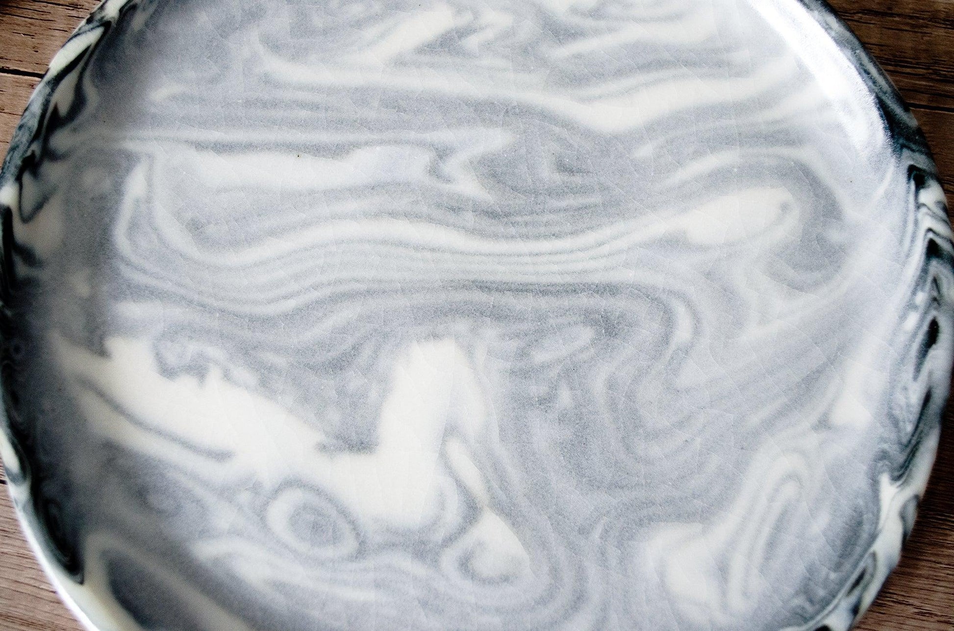 Nerikomi Plate Saori M Stoneware