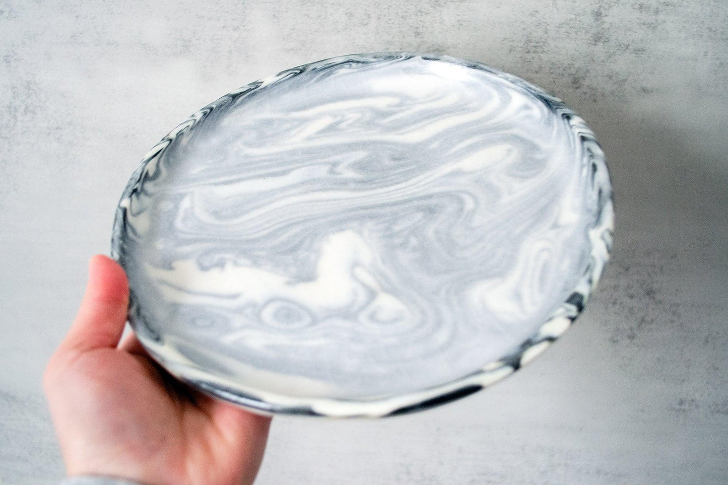 Nerikomi Plate Saori M Stoneware