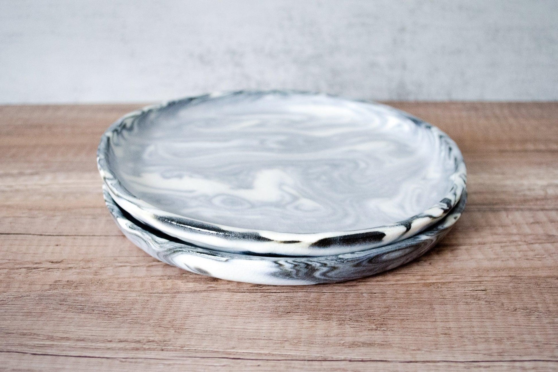 Nerikomi Plate Saori M Stoneware