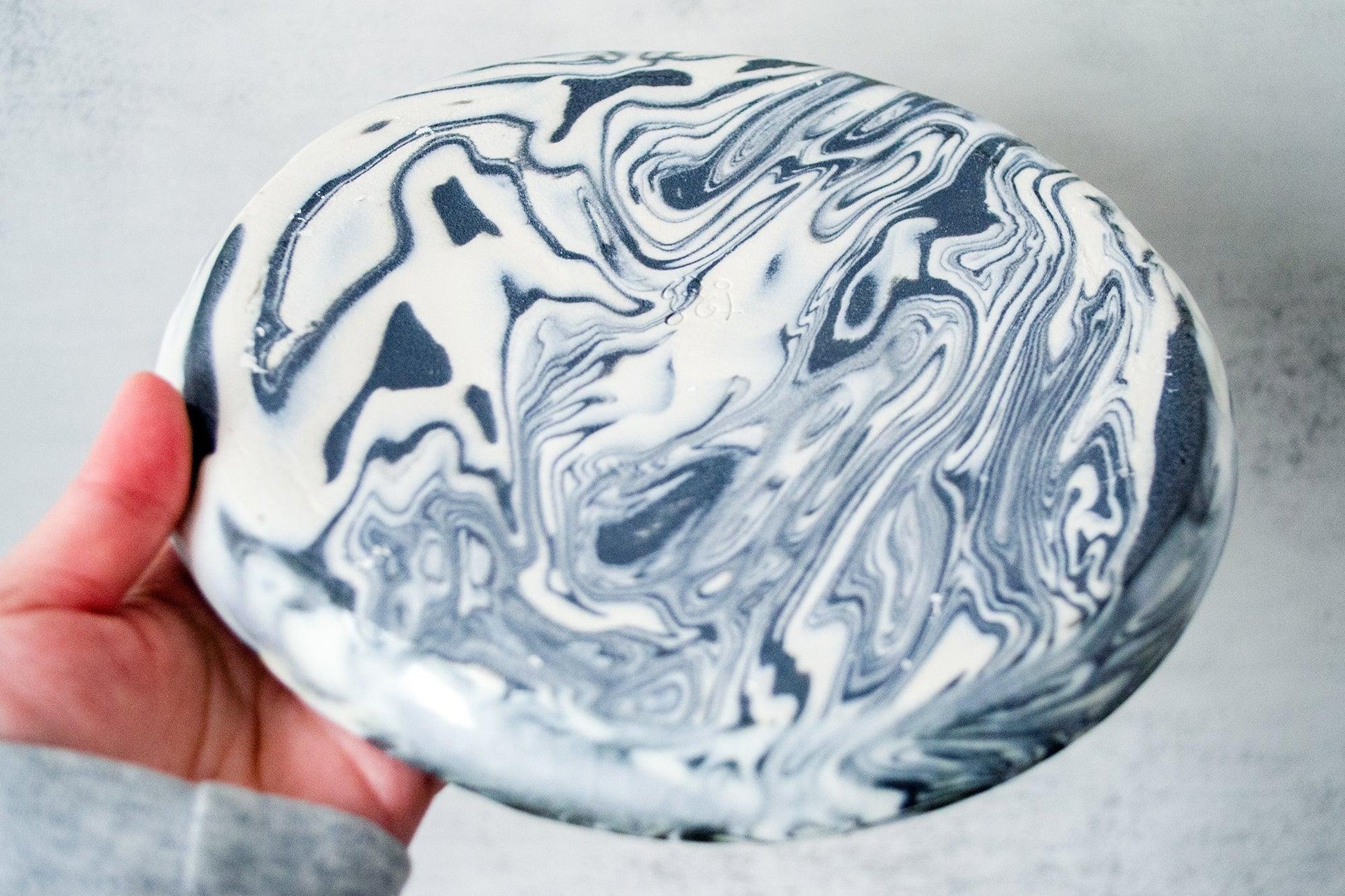 Nerikomi Plate Saori M Stoneware