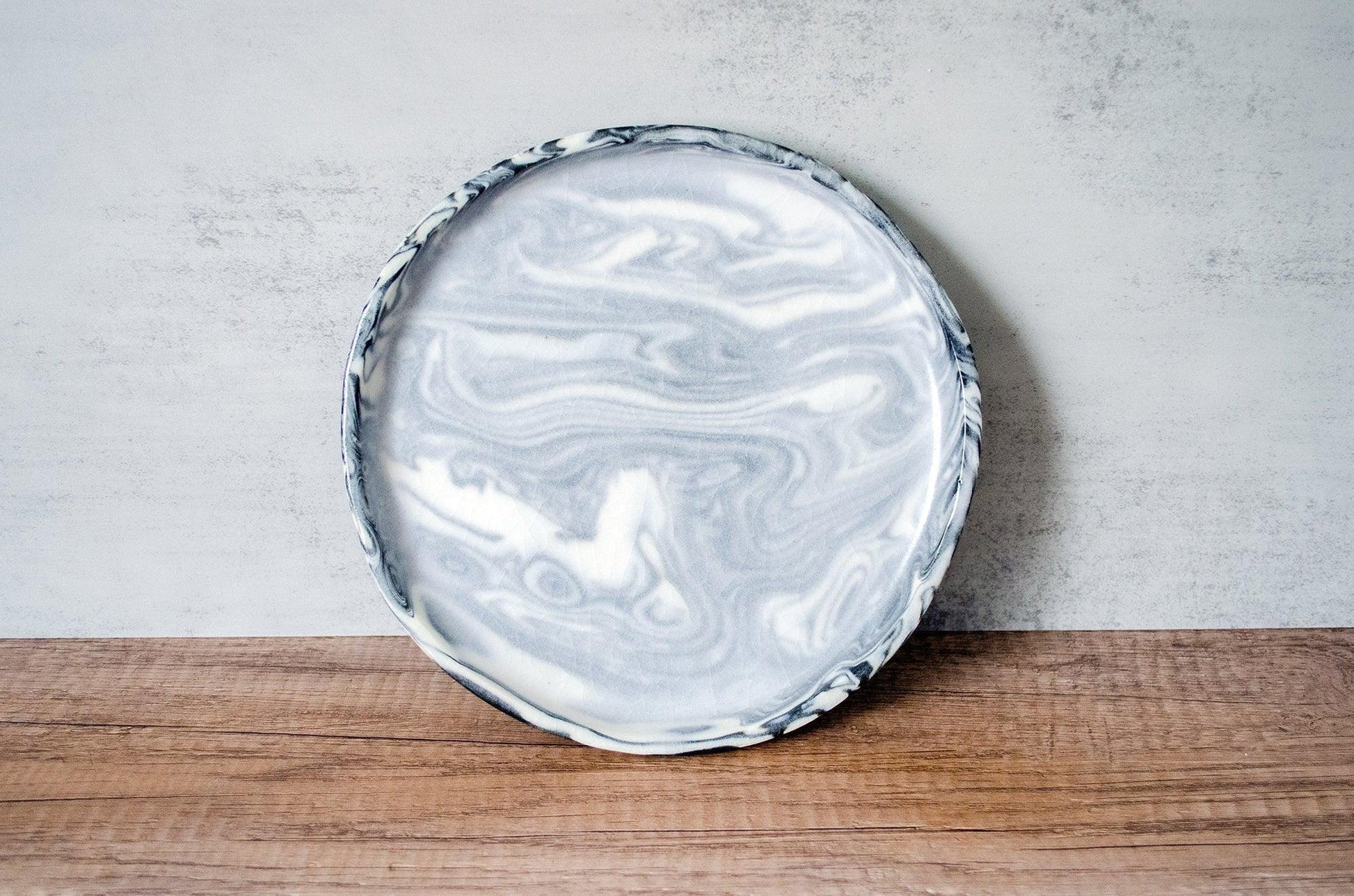 Nerikomi Plate Saori M Stoneware