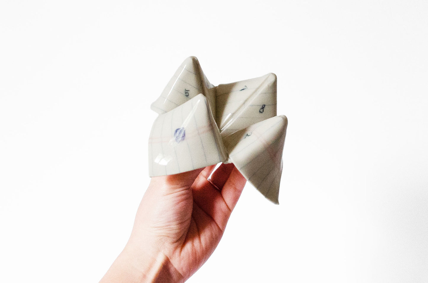 Nerikomi Notepad Origami Fortune Teller Sculpture