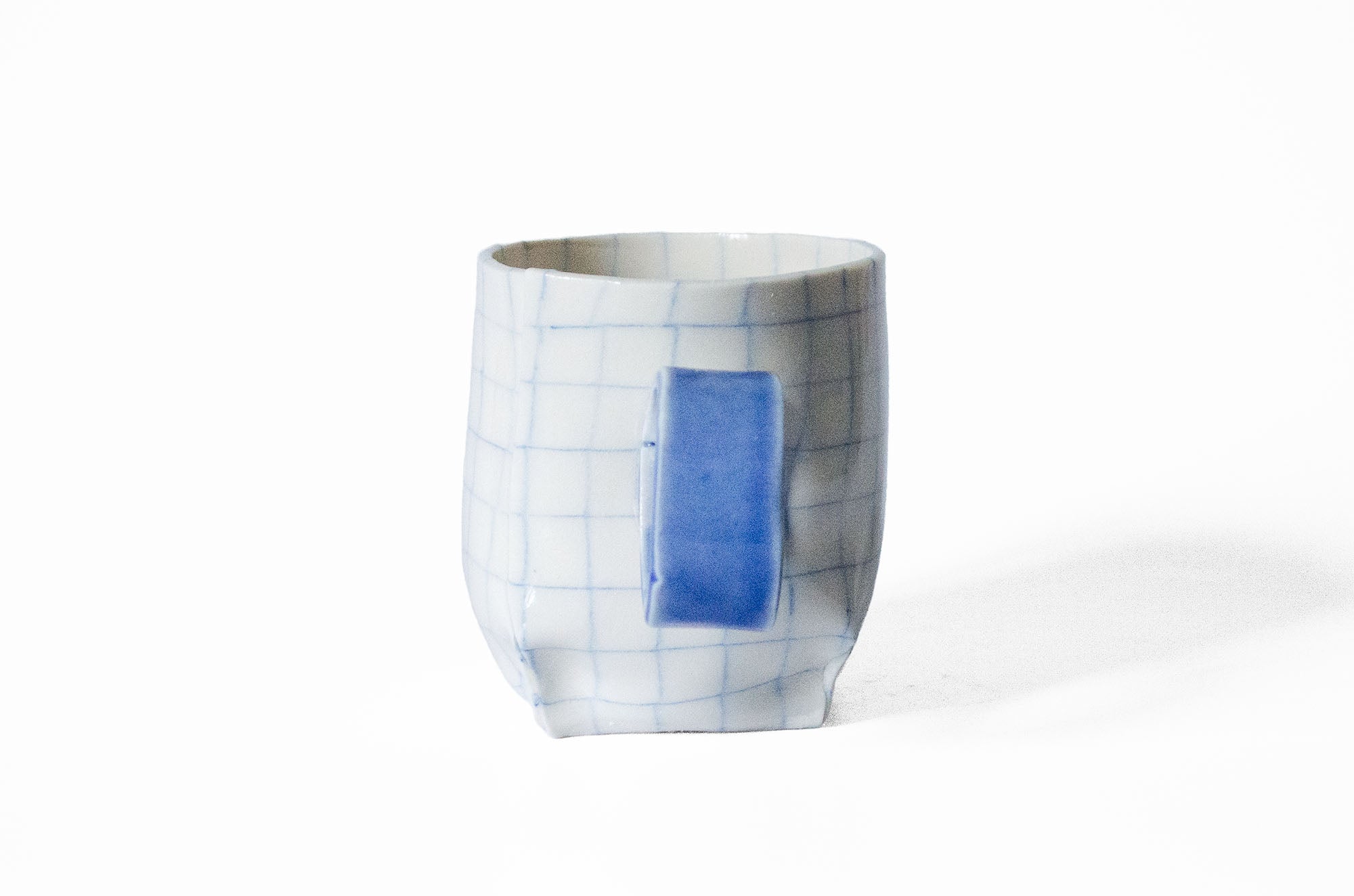 Nerikomi Check Pattern Origami Mug