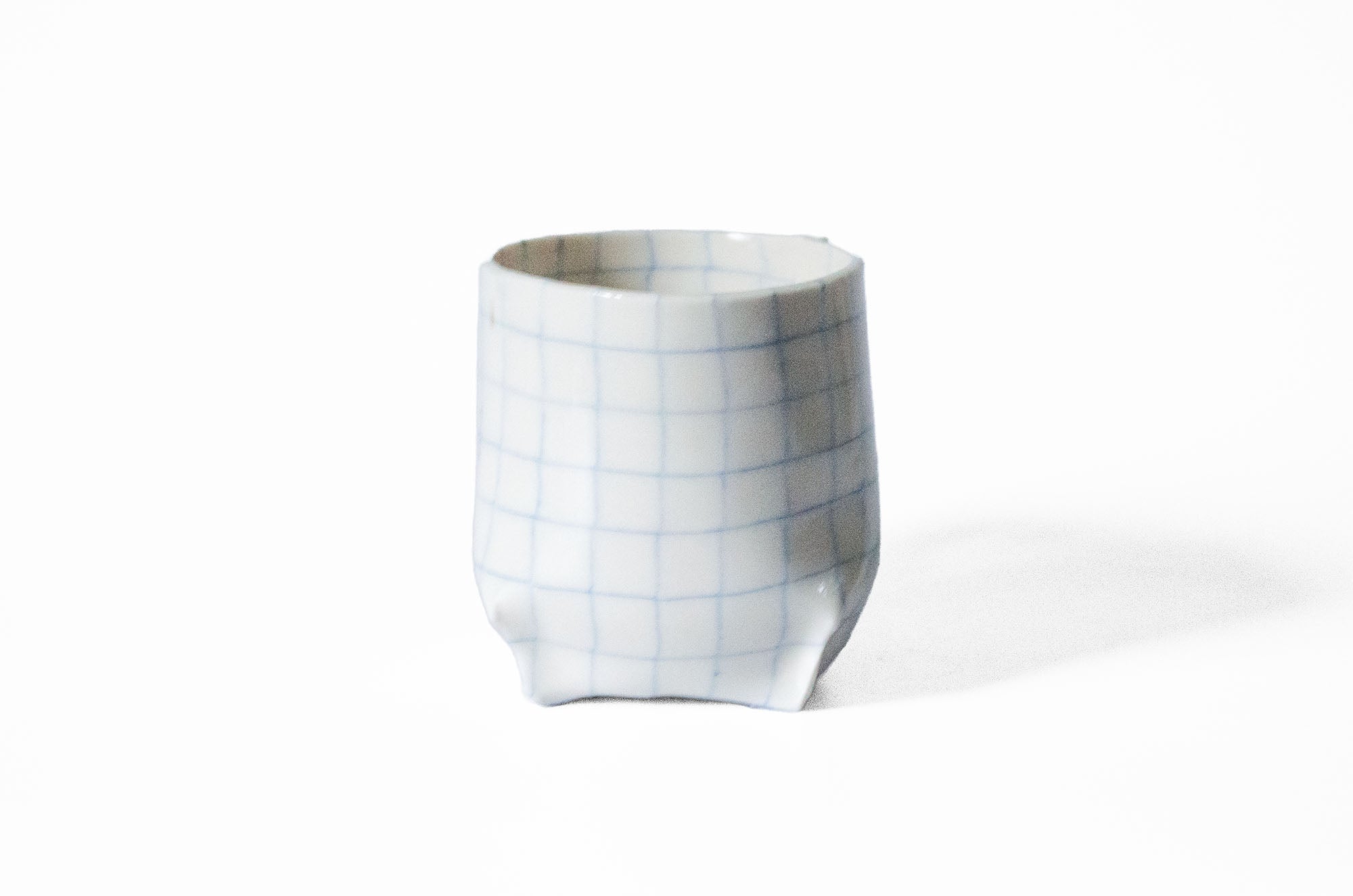 Nerikomi Check Pattern Origami Mug