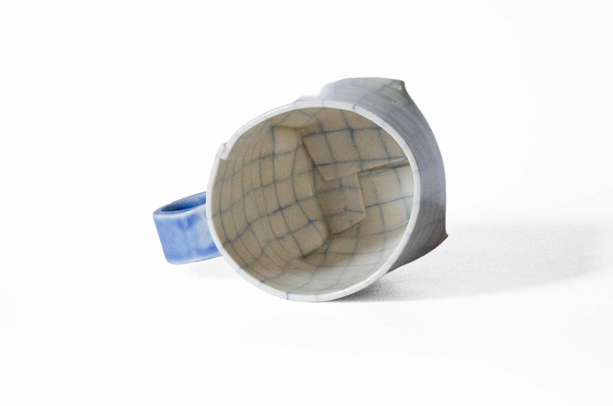 Nerikomi Check Pattern Origami Mug