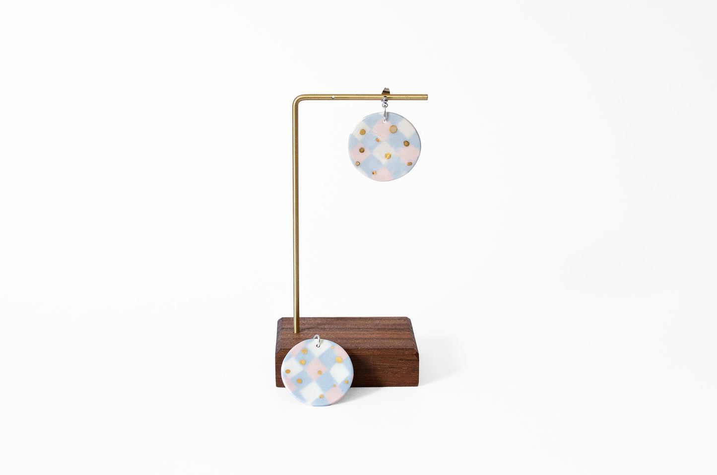 Nerikomi Porcelain Ornament-Inspired Round Earrings (2025 Holiday Limited Edition)