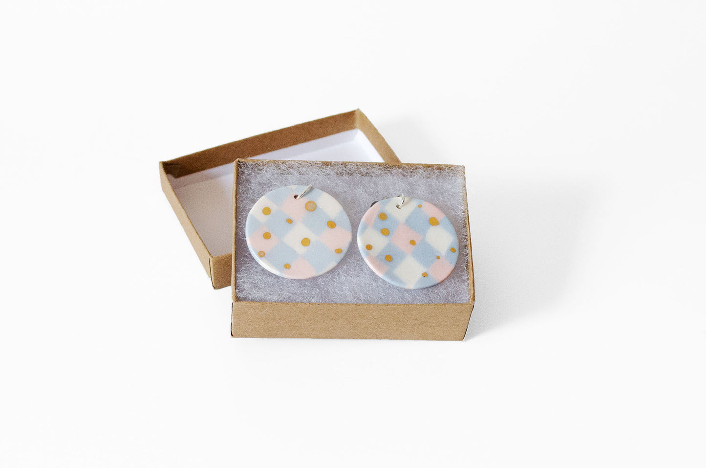 Nerikomi Porcelain Ornament-Inspired Round Earrings (2025 Holiday Limited Edition)
