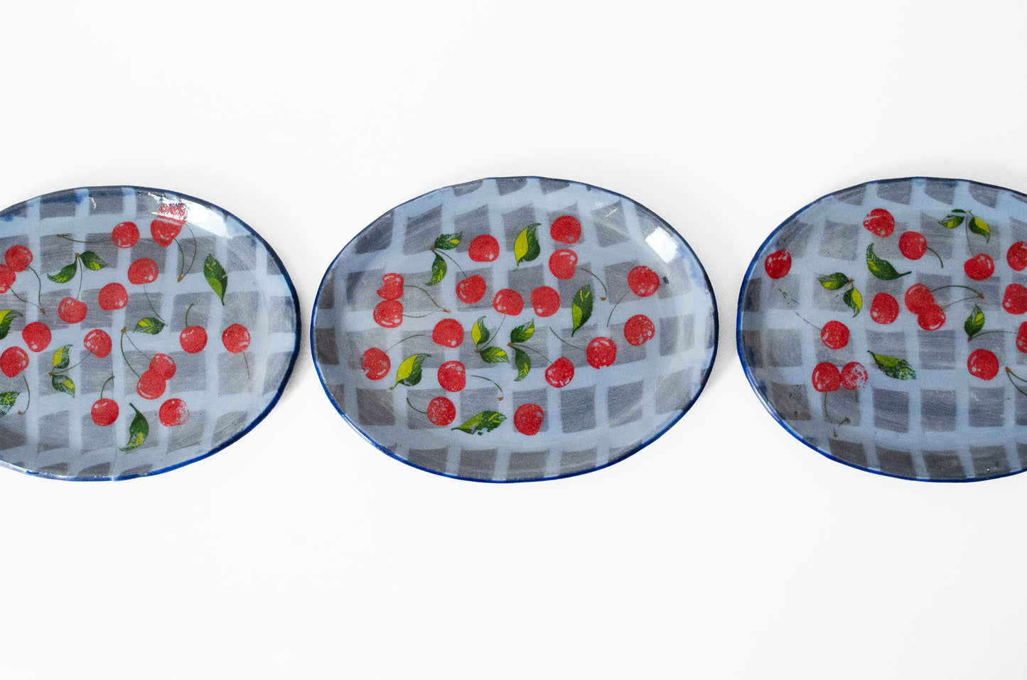 Nerikomi Checkered Oval Plate