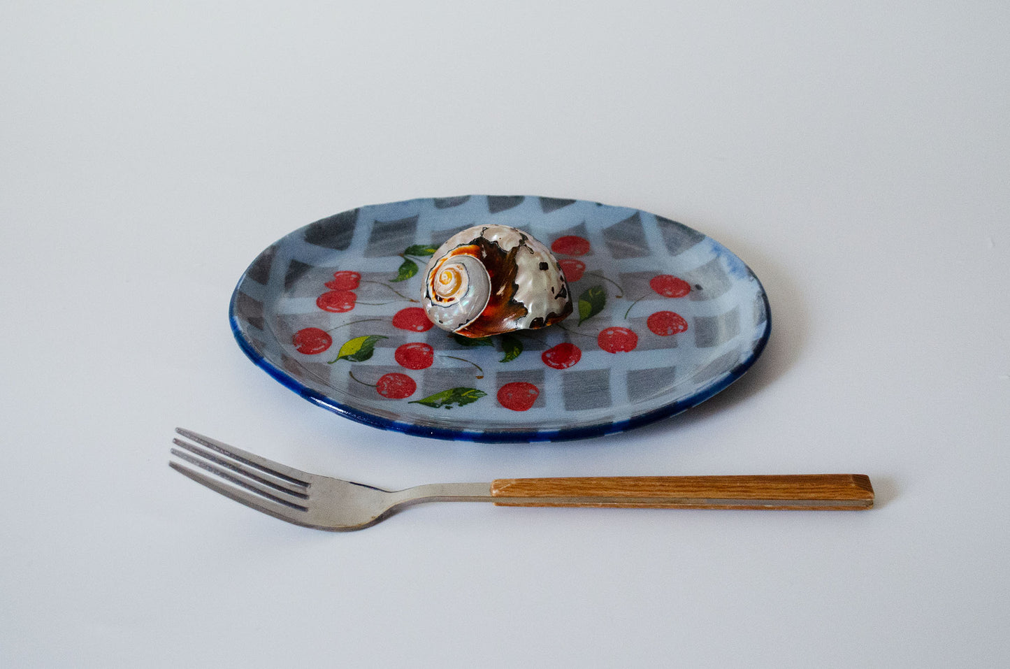 Nerikomi Checkered Oval Plate