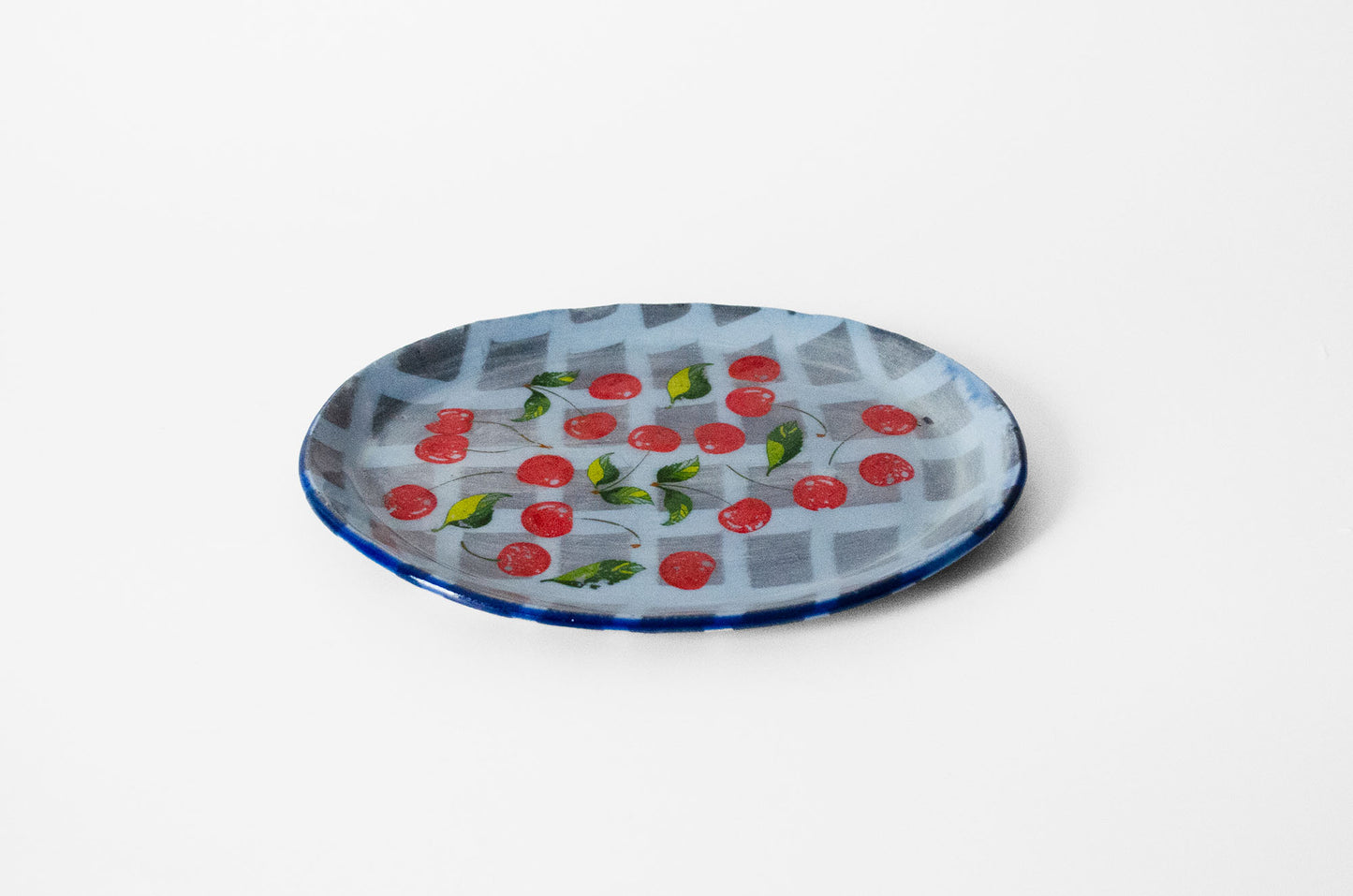 Nerikomi Checkered Oval Plate