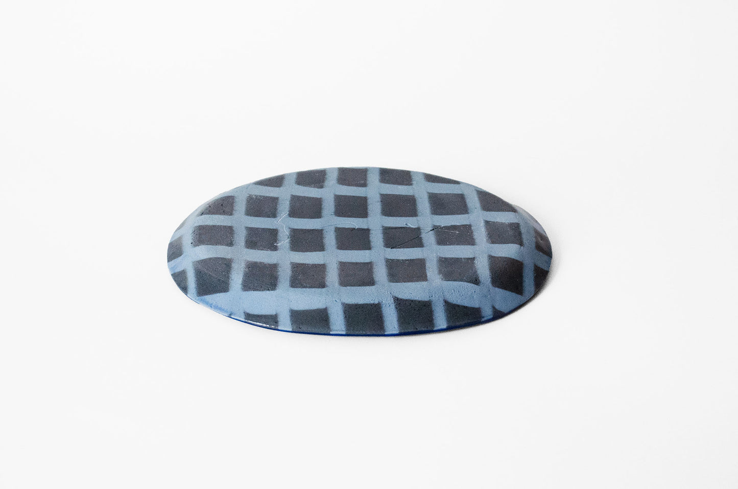 Nerikomi Checkered Oval Plate
