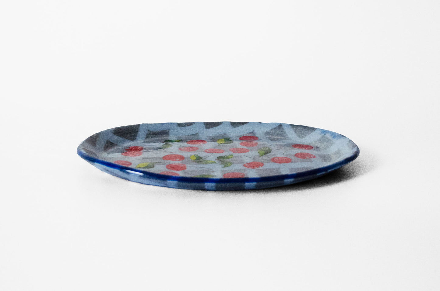 Nerikomi Checkered Oval Plate