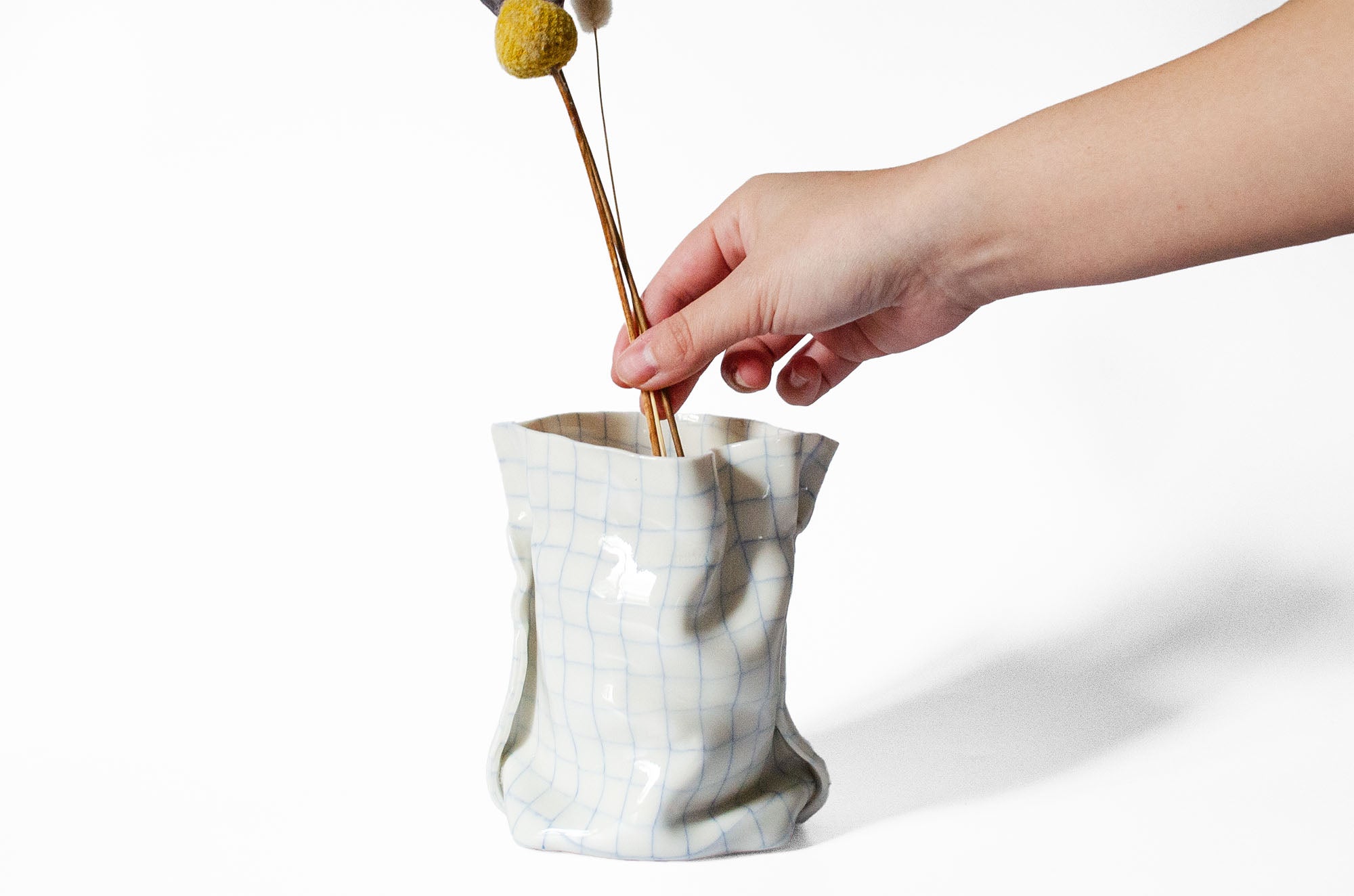Tall Nerikomi Bag Vase