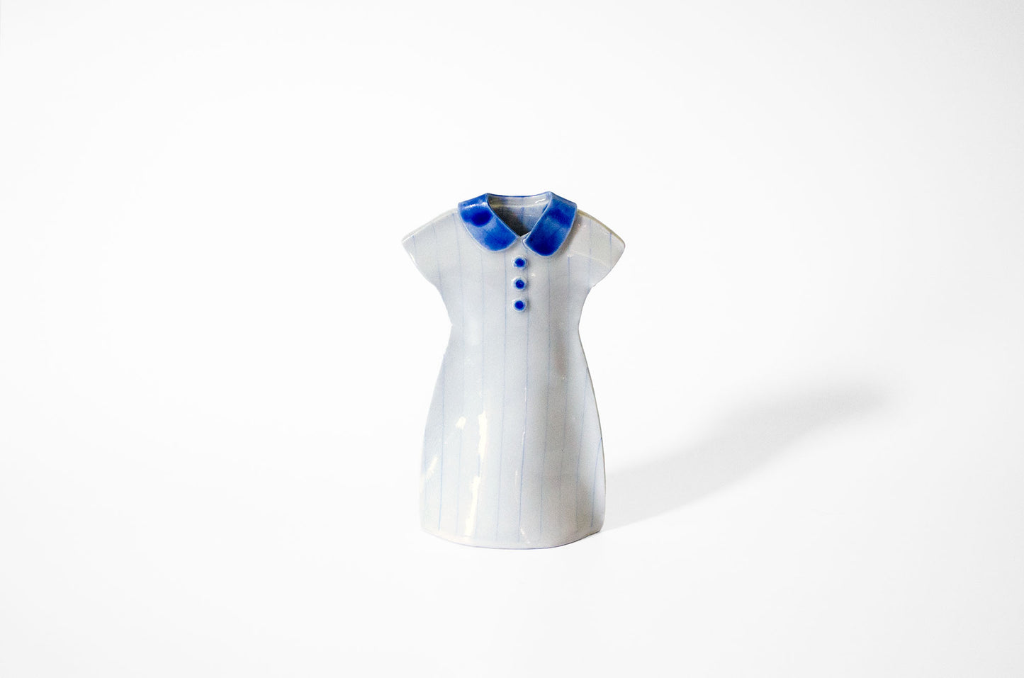 Nerikomi Porcelain Dress Shape Bud Vase