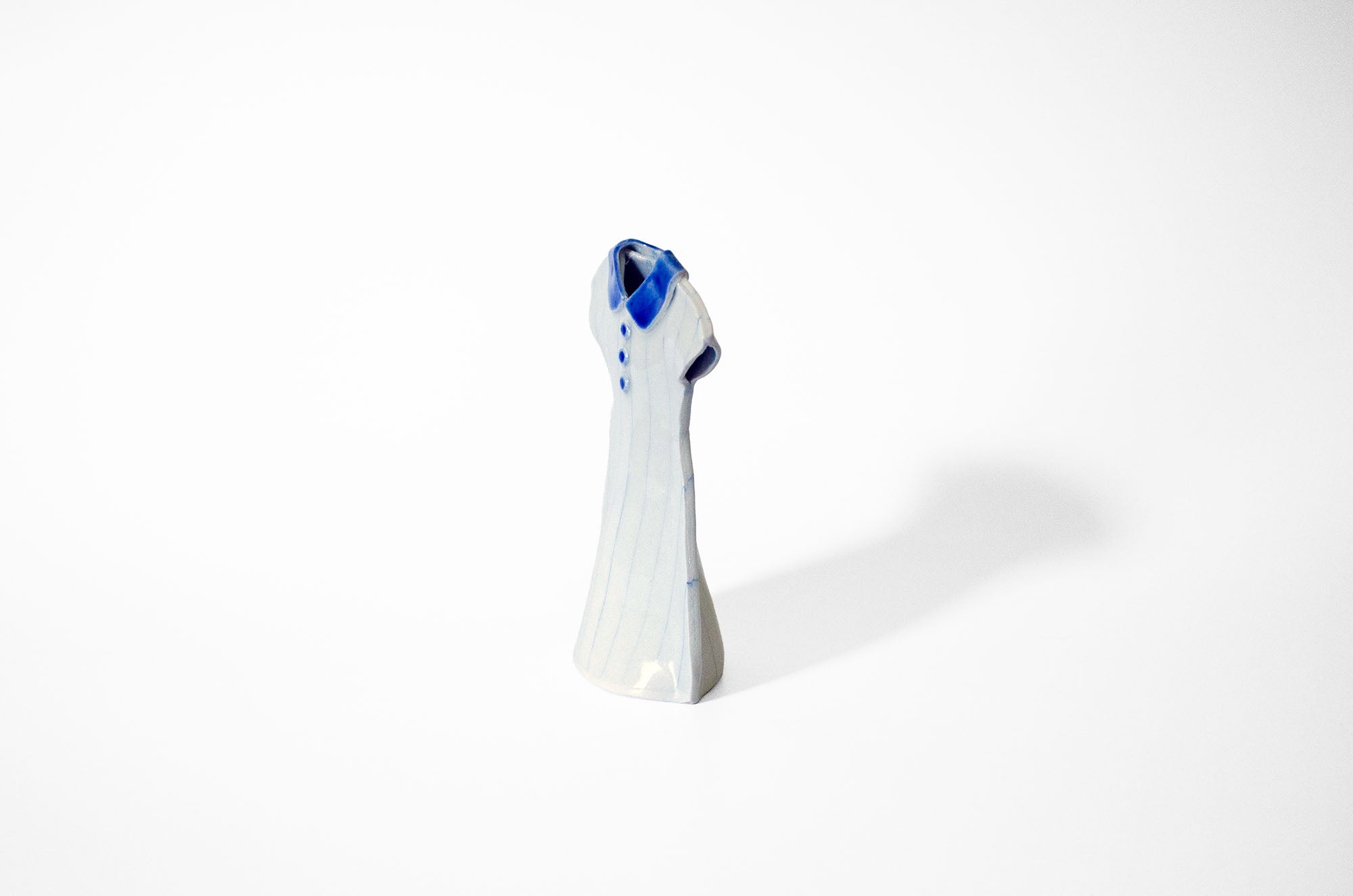 Nerikomi Porcelain Dress Shape Bud Vase