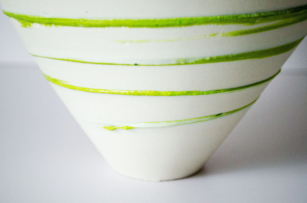 Lime Green Glaze Nerikomi Bowl