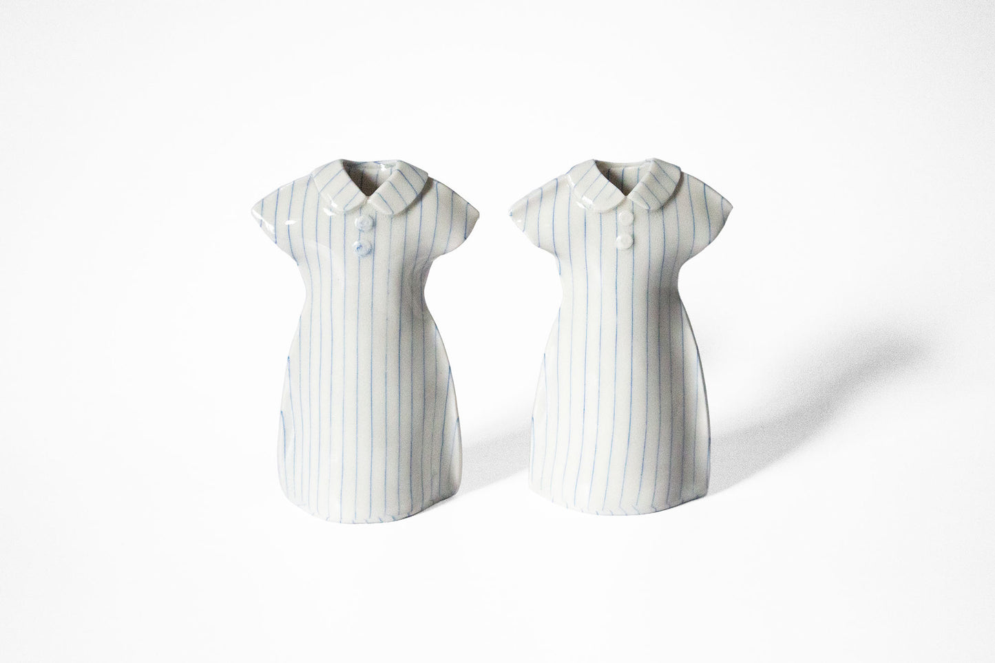 Nerikomi Porcelain Dress Shape Bud Vase