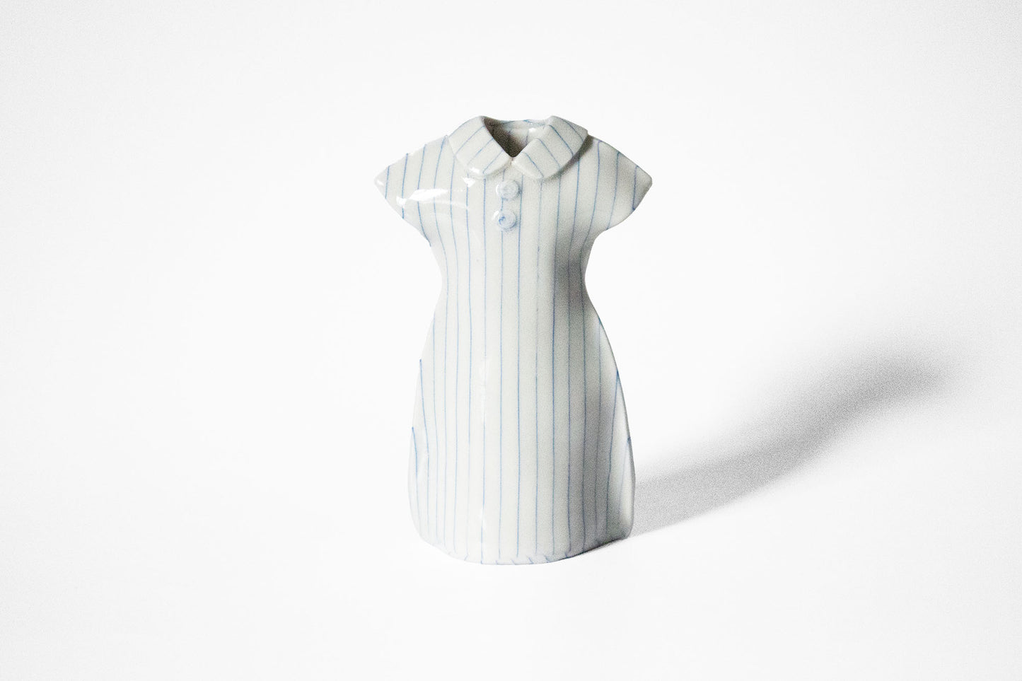 Nerikomi Porcelain Dress Shape Bud Vase