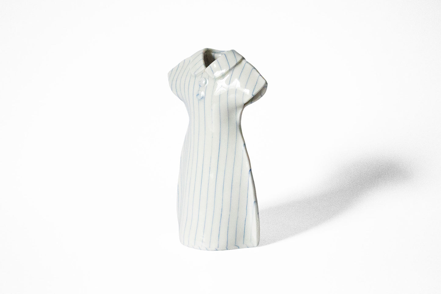 Nerikomi Porcelain Dress Shape Bud Vase