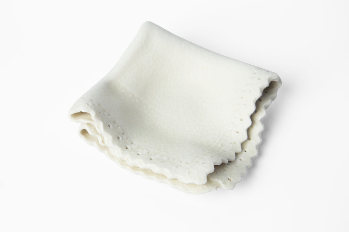 Sugar Frost Handkerchief Dish