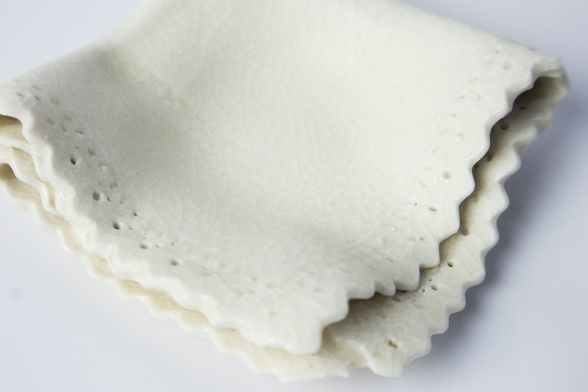 Sugar Frost Handkerchief Dish