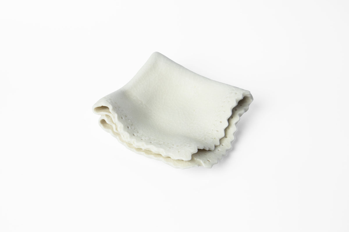 Sugar Frost Handkerchief Dish