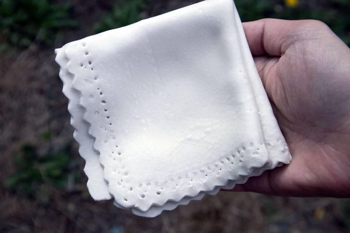 Sugar Frost Handkerchief Dish