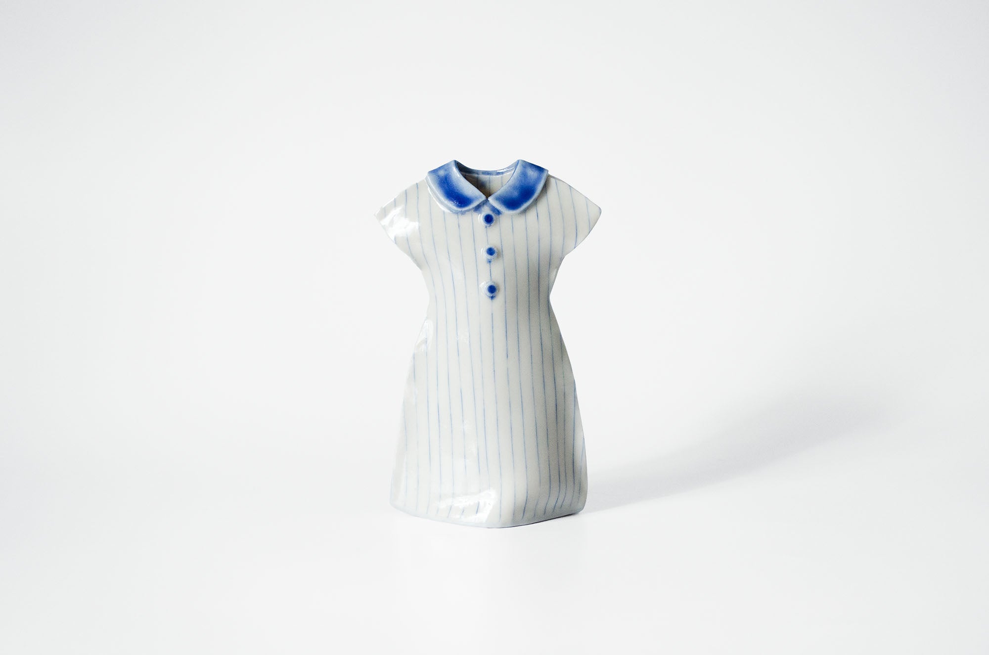 Nerikomi Porcelain Dress Shape Bud Vase