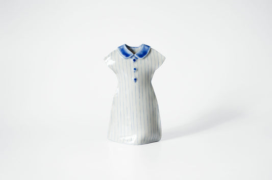 Nerikomi Porcelain Dress Shape Bud Vase