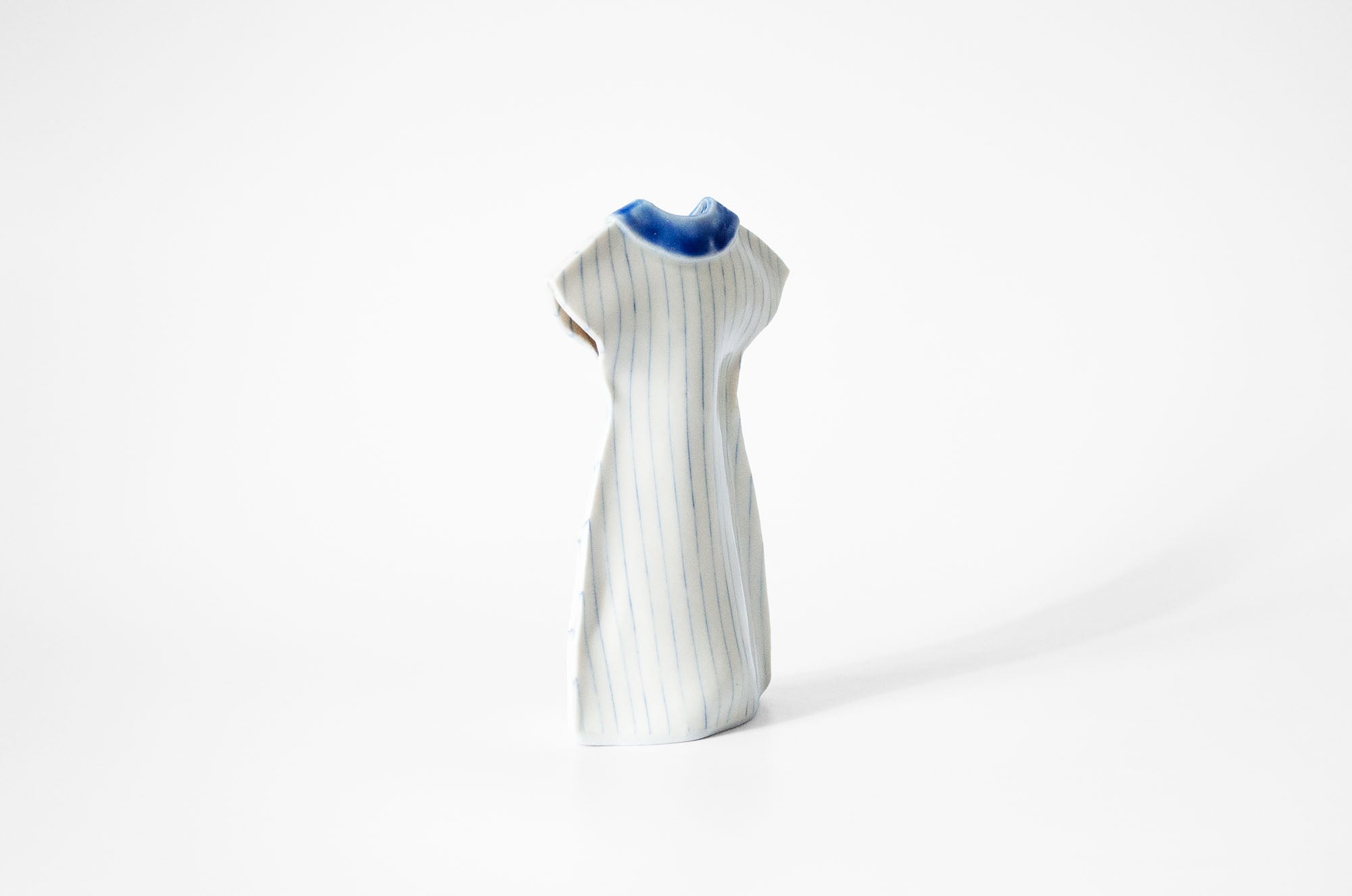 Nerikomi Porcelain Dress Shape Bud Vase